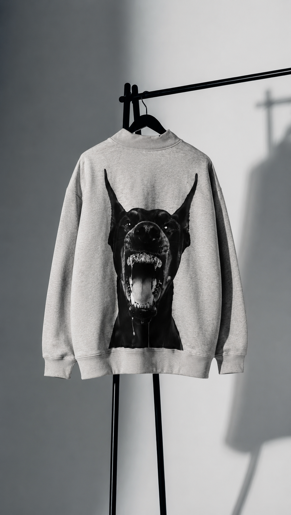 Grey soul Doberman crewneck