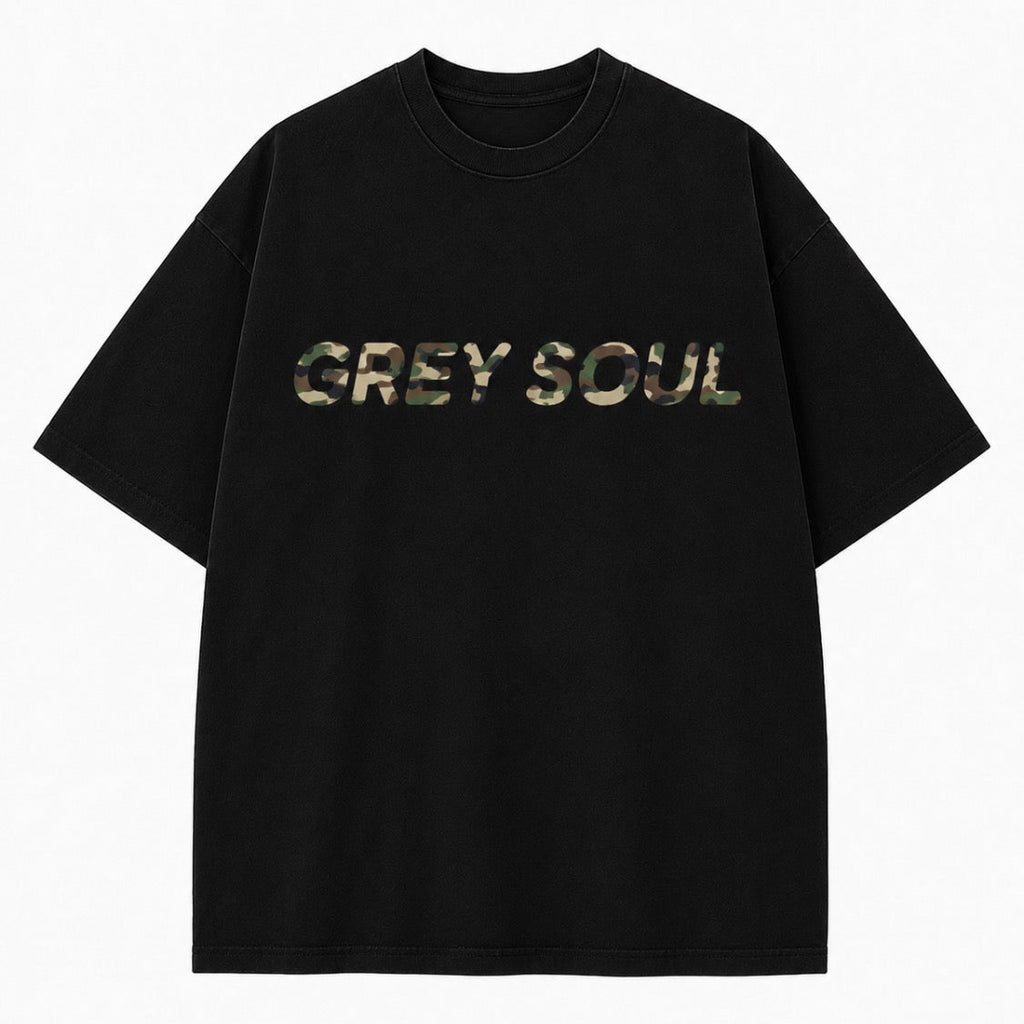 Grey soul camo tee