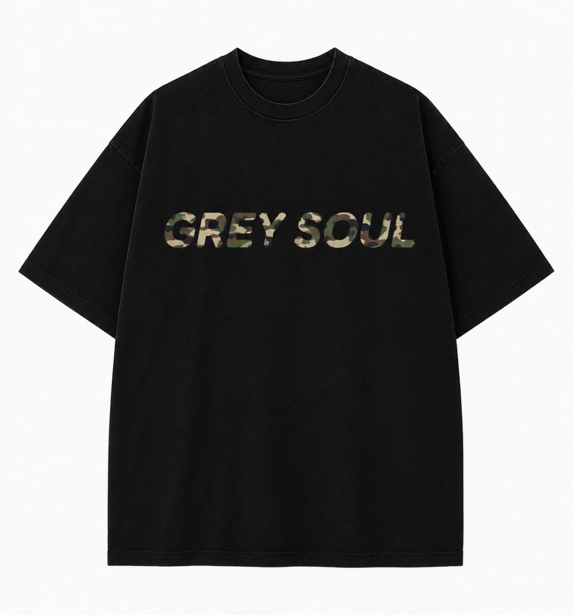Grey soul camo tee