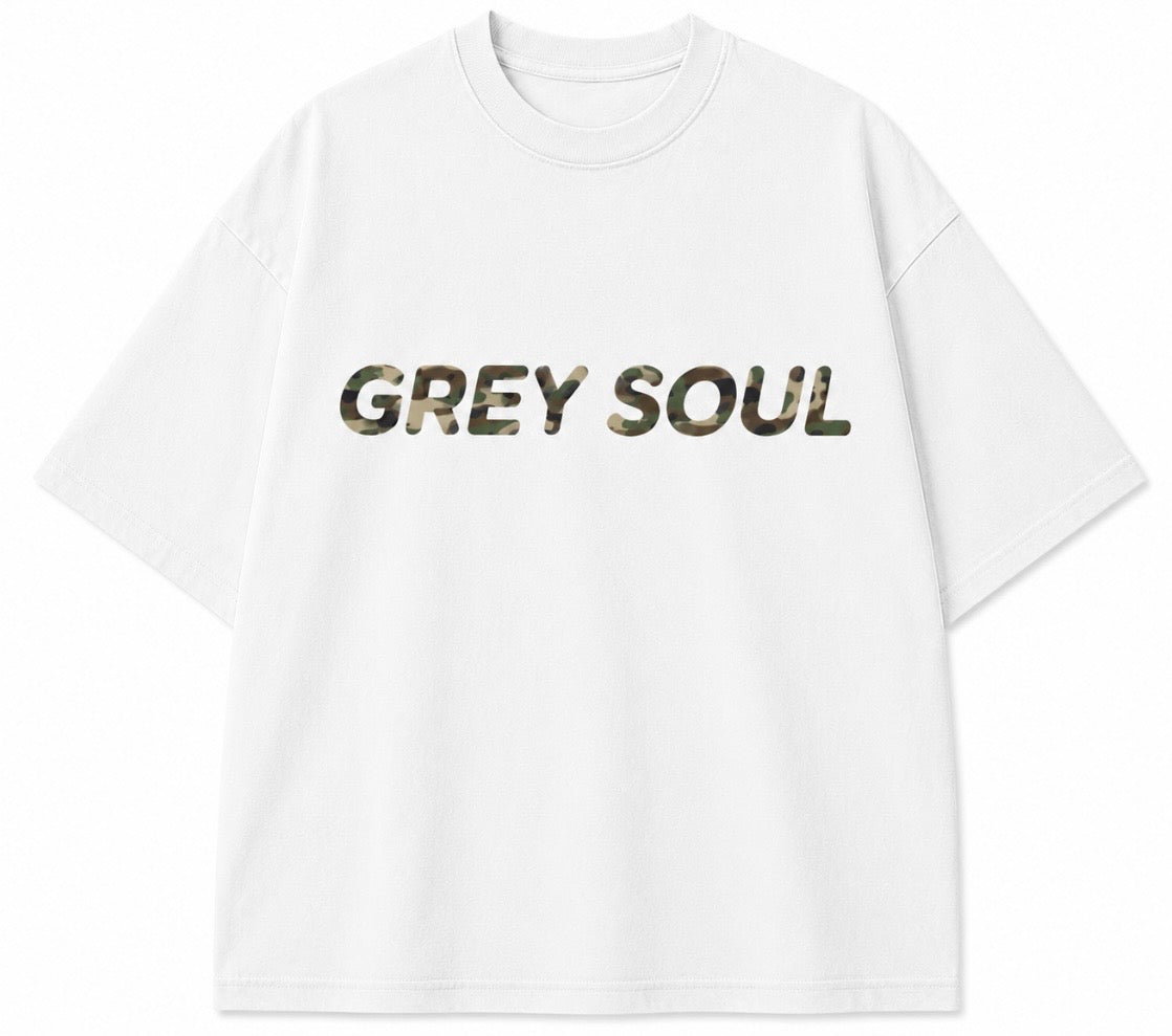 Grey soul camo tee